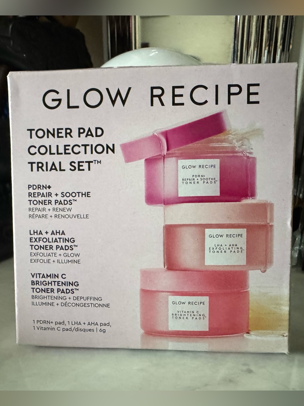 3/$15 Glow Recipe Skincare Pad Collection Trial Set PDRN AHA Vitamin C 3 Pads